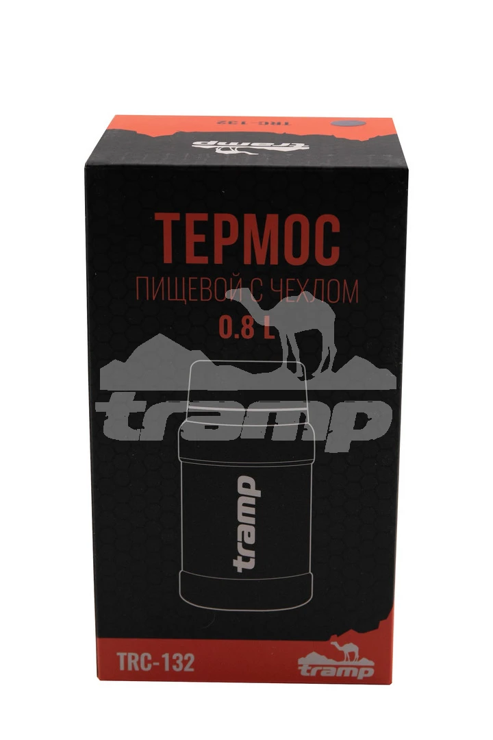 Посуда Термос Tramp пищевой в чехле 0.8 л чёрный