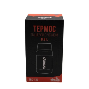 Термос Tramp пищевой в чехле 0.8 л чёрный