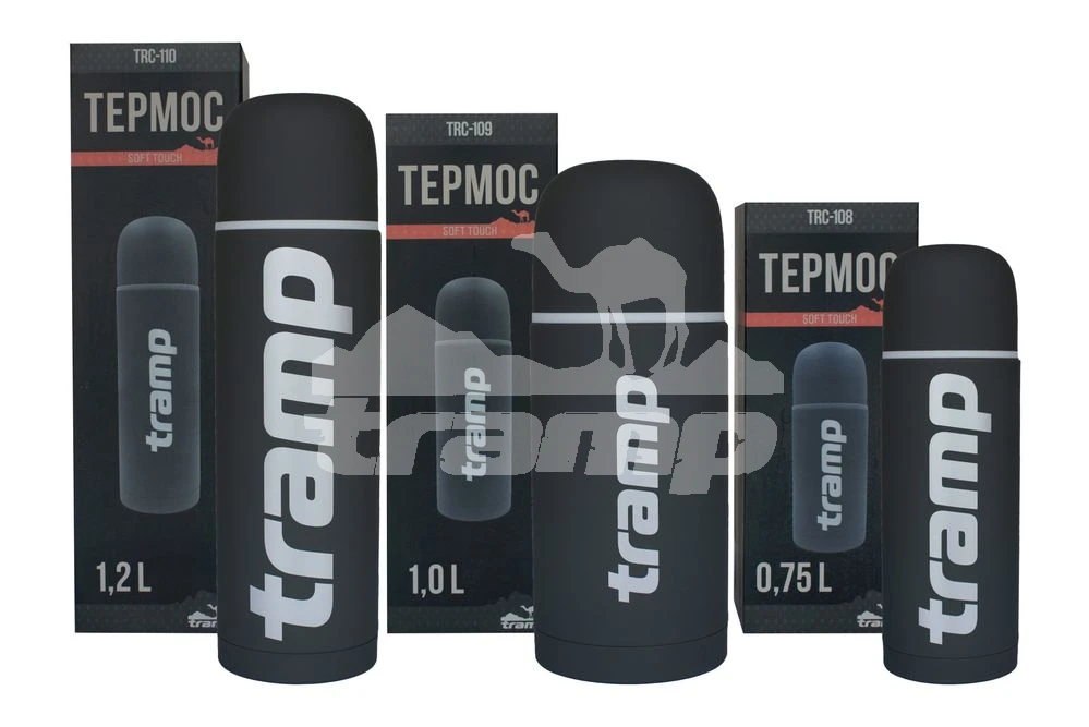 Посуда Термос Tramp Soft Touch 1.0 л серый