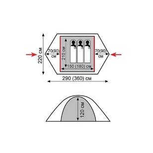 Палатка Экспедиционная Tramp Peak 2 Green (V2)