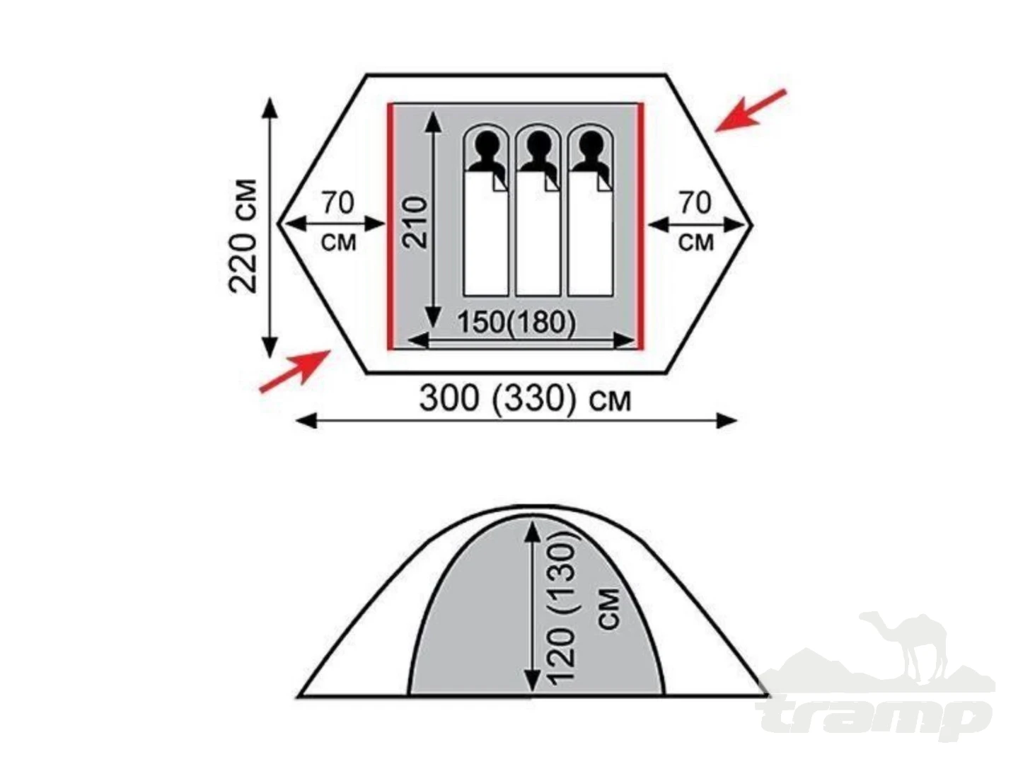 Палатки Палатка Экспедиционная Tramp Rock 2 Green (V2)