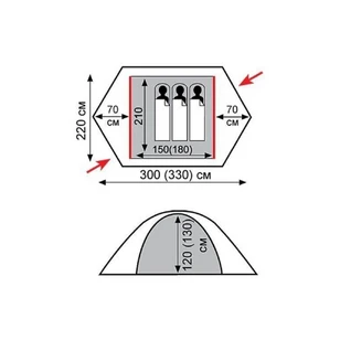 Палатка Экспедиционная Tramp Rock 2 Green (V2)