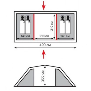 Палатка Кемпинговая Totem Hurone 4 (V2)