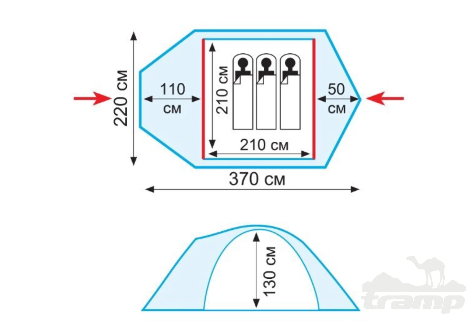 Палатки Палатка Универсальная Tramp Stalker 3 ALU (V2)