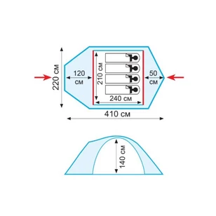 Палатка Универсальная Tramp Stalker 4 ALU (V2)