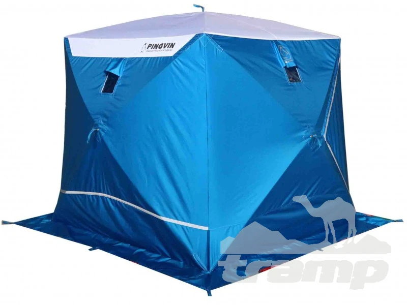 Палатки Зимняя палатка Призма Премиум STRONG (1-сл) 225*215 (бело-оранжевая)