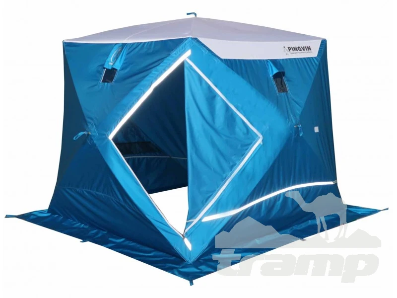 Палатки Зимняя палатка Призма Премиум STRONG (1-сл) 225*215 (бело-оранжевая)