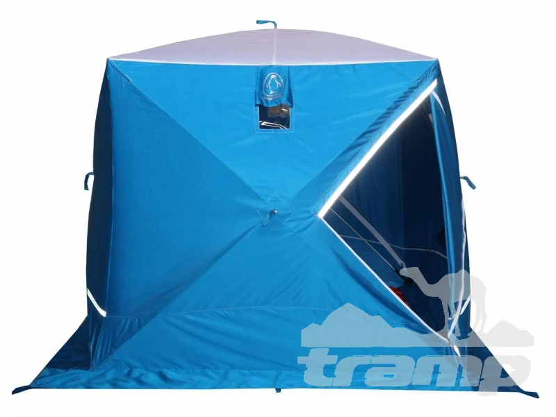 Палатки Зимняя палатка Призма Премиум STRONG (1-сл) 225*215 (бело-оранжевая)