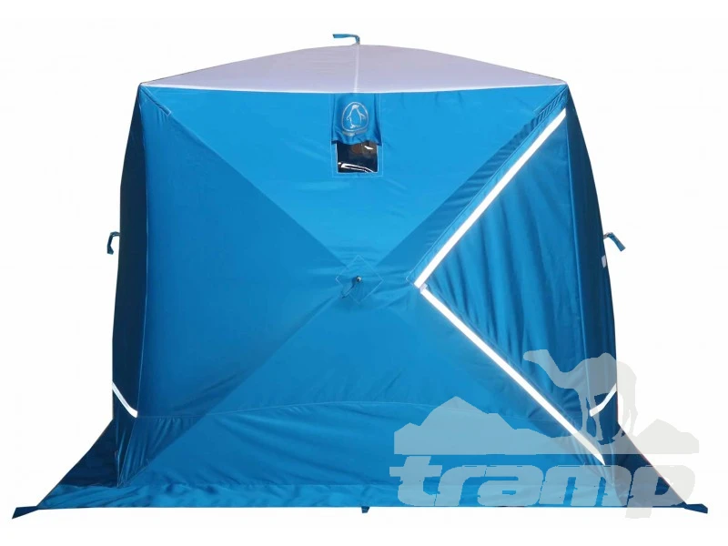 Палатки Зимняя палатка Призма Премиум STRONG (1-сл) 225*215 (бело-оранжевая)