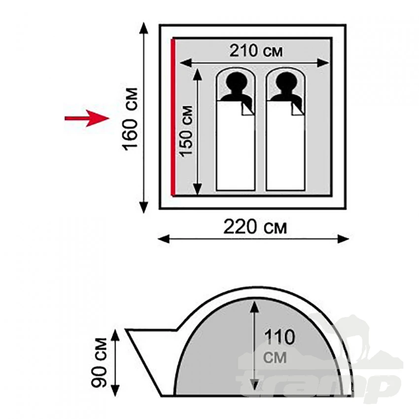 Палатки Палатка Универсальная Tramp Lite Wonder 2 (V2)