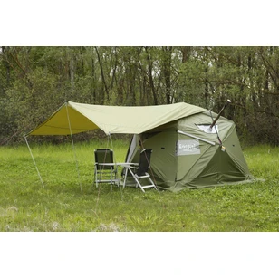 Всесезонная Универсальная палатка Лотос КубоЗонт 4-У Компакт (260х260/215 см) + Гидродно + Пол Утеплённый