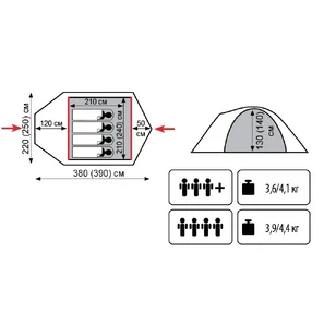 Палатка Универсальная Tramp Lite Camp 3 Sand (V2)