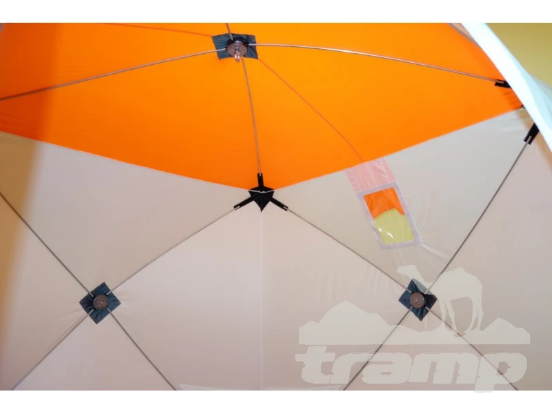 Палатки Зимняя палатка Призма (1-сл) Композит 185*185 (бело-оранжевый)