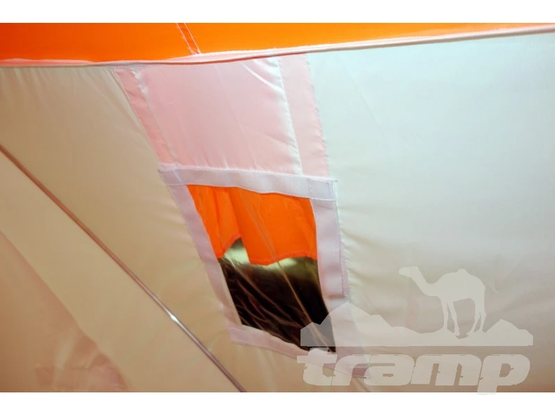Палатки Зимняя палатка Призма (1-сл) Композит 185*185 (бело-оранжевый)