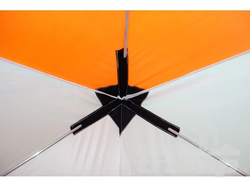 Палатки Зимняя палатка Призма (1-сл) Композит 185*185 (бело-оранжевый)