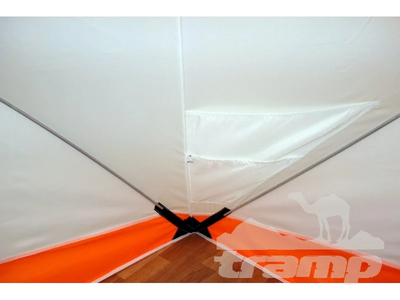 Палатки Зимняя палатка Призма (1-сл) Композит 185*185 (бело-оранжевый)