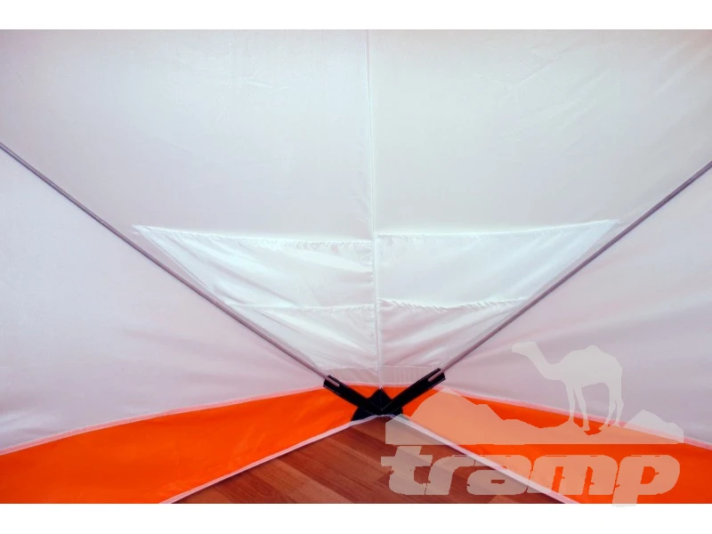 Палатки Зимняя палатка Призма (1-сл) Композит 185*185 (бело-оранжевый)