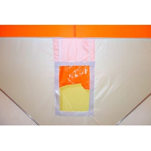 Зимняя палатка Призма (1-сл) Композит 185*185 (бело-оранжевый)