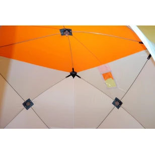 Зимняя палатка Призма (1-сл) Композит 185*185 (бело-оранжевый)