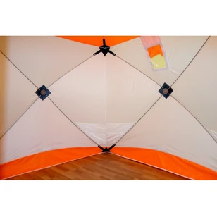 Зимняя палатка Призма (1-сл) Композит 185*185 (бело-оранжевый)