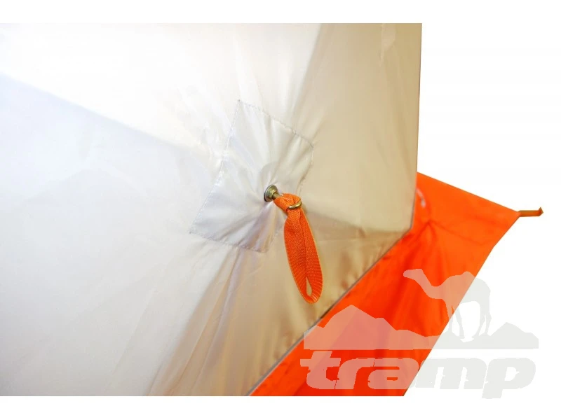 Палатки Зимняя палатка Призма Премиум (2-сл) 215*215 (бело-оранжевый)