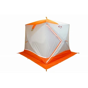 Зимняя палатка Призма Премиум (2-сл) 215*215 (бело-оранжевый)