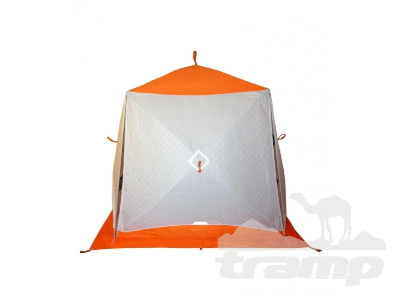 Палатки Зимняя палатка Призма Премиум Термолайт 215*215 Композит (3-сл) (бело-оранжевый)