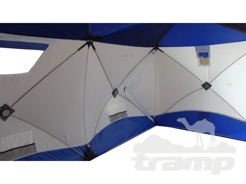 Палатки Всесезонная палатка Призма Шелтерс Big Twin (1-сл) 430*215 (бело-синий)