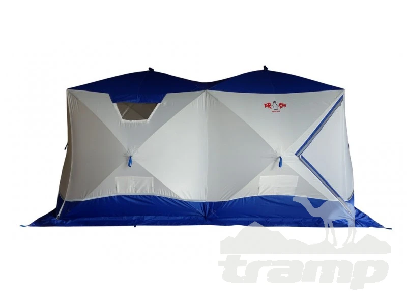 Палатки Всесезонная палатка Призма Шелтерс Big Twin (1-сл) 430*215 (бело-синий)
