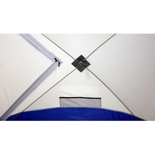 Всесезонная палатка Призма Шелтерс Big Twin (1-сл) 430*215 (бело-синий)