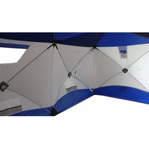 Всесезонная палатка Призма Шелтерс Big Twin (1-сл) 430*215 (бело-синий)