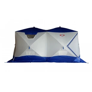 Всесезонная палатка Призма Шелтерс Big Twin (1-сл) 430*215 (бело-синий)