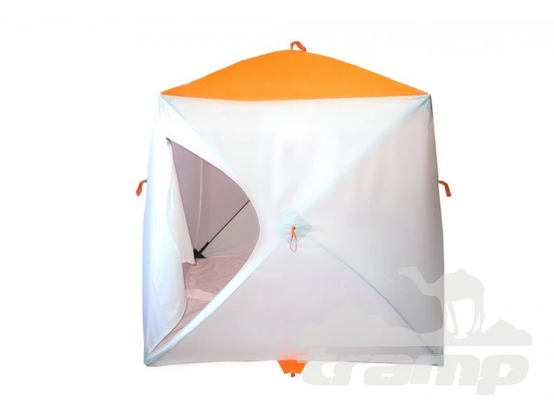 Палатки Зимняя палатка Пингвин Mr. Fisher 170 (2-сл) вшитый пол на липучке 170*170 (бело-оранжевый) + чехол
