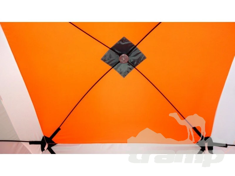 Палатки Зимняя палатка Пингвин Mr. Fisher 170 (2-сл) вшитый пол на липучке 170*170 (бело-оранжевый) + чехол