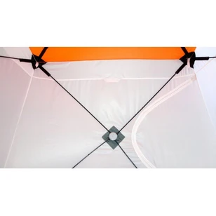 Зимняя палатка Пингвин Mr. Fisher 170 (2-сл) вшитый пол на липучке 170*170 (бело-оранжевый) + чехол