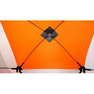 Зимняя палатка Пингвин Mr. Fisher 170 (2-сл) вшитый пол на липучке 170*170 (бело-оранжевый) + чехол