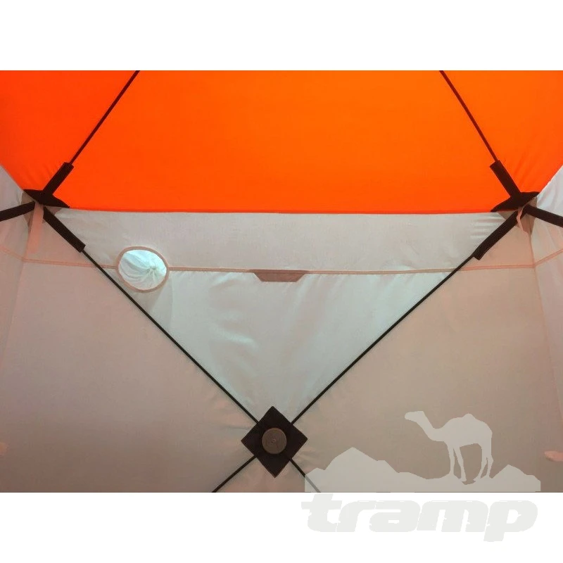 Палатки Зимняя палатка Пингвин Mr. Fisher 170 SТ (2-сл) с юбкой 170*170 (бело-оранжевый) + чехол