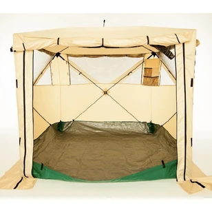 Палатка - Шатер Пингвин Премиум Кемпинг 4 КМФ (215х215/210 см) + Гидро Пол