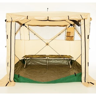 Палатка - Шатер Пингвин Премиум Кемпинг 4 КМФ (215х215/210 см) + Гидро Пол