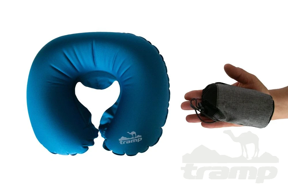 Коврики туристические Подушка надувная под шею Tramp 47*36*14 см TRA-159