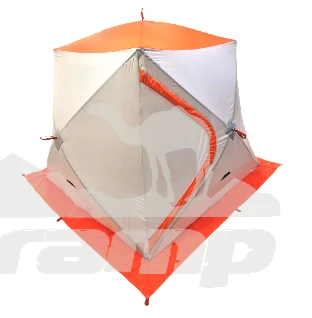 Палатки Зимняя палатка Пингвин Mr. Fisher 171 SТ ТЕРМО (3-сл, термостежка) с юбкой 170*170/175 (бело-оранжевый) + чехол