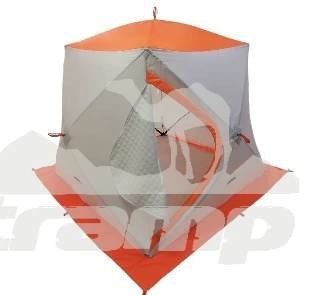 Палатки Зимняя палатка Пингвин Mr. Fisher 171 SТ ТЕРМО (3-сл, термостежка) с юбкой 170*170/175 (бело-оранжевый) + чехол