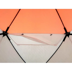 Зимняя палатка Пингвин Mr. Fisher 171 SТ ТЕРМО (3-сл, термостежка) с юбкой 170*170/175 (бело-оранжевый) + чехол