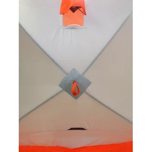 Зимняя палатка Пингвин Mr. Fisher 171 SТ ТЕРМО (3-сл, термостежка) с юбкой 170*170/175 (бело-оранжевый) + чехол