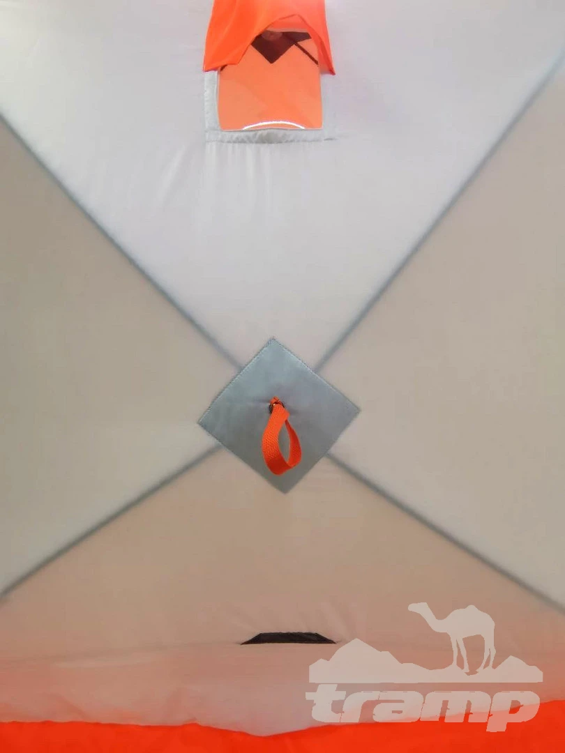 Палатки Зимняя палатка Пингвин Mr. Fisher 201 SТ ТЕРМО (3-сл, термостежка) с юбкой 200*200/180 (бело-оранжевый) + чехол