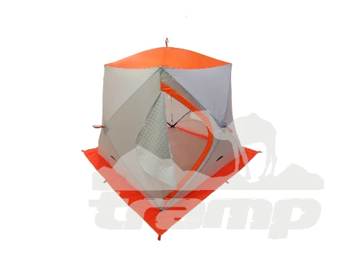 Палатки Зимняя палатка Пингвин Mr. Fisher 201 SТ ТЕРМО (3-сл, термостежка) с юбкой 200*200/180 (бело-оранжевый) + чехол