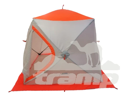 Палатки Зимняя палатка Пингвин Mr. Fisher 201 SТ ТЕРМО (3-сл, термостежка) с юбкой 200*200/180 (бело-оранжевый) + чехол