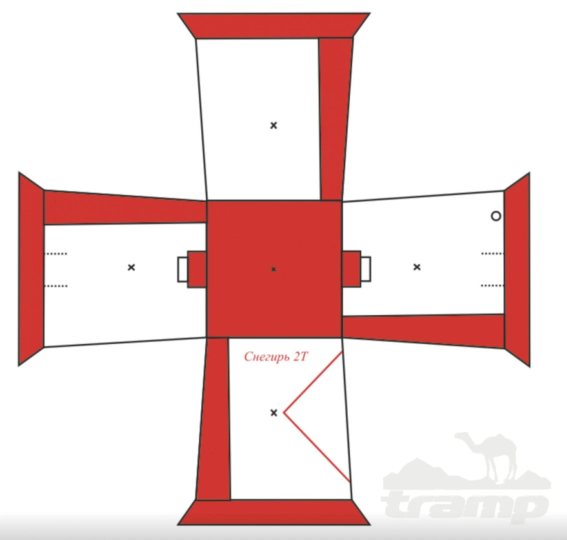 Палатки Зимняя палатка Снегирь 2Т (Термо) (170х170/180 см)