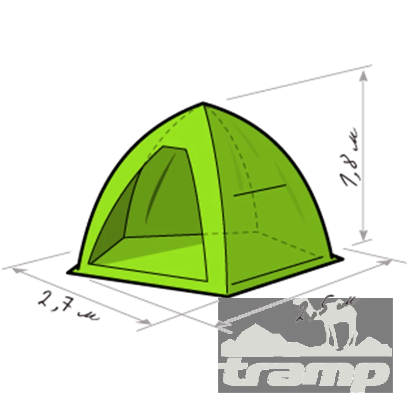 Палатки Зимняя палатка Лотос 3 Универсал NEW (270х255/180 см)