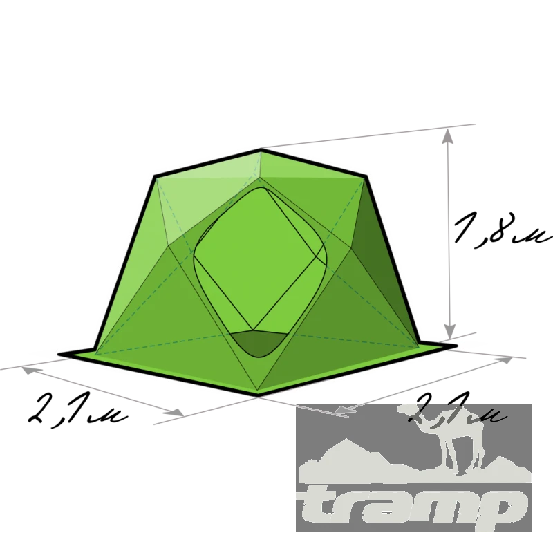 Палатки Зимняя палатка Лотос Куб 3 Классик А8 (210х210/180 см)